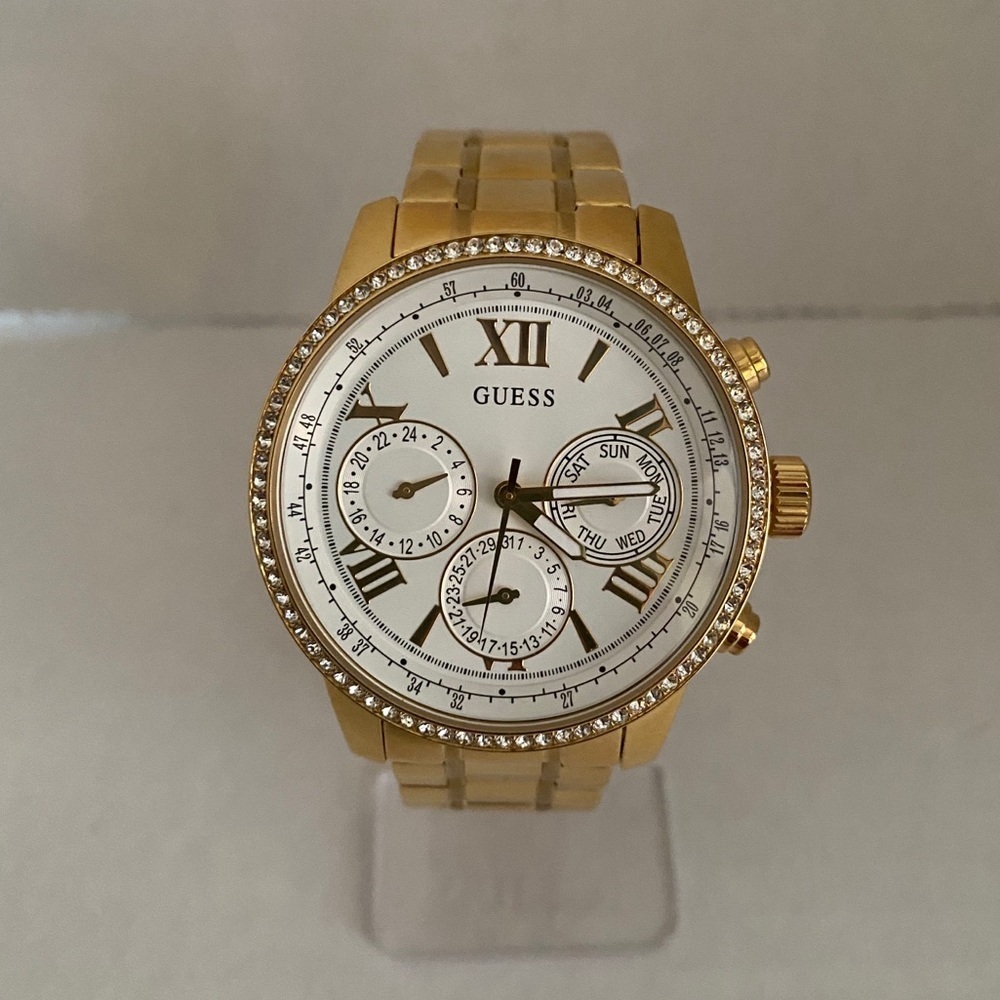 NEW GUESS Gold-Tone Classic Multi-function Watch - Picture 5 of 5